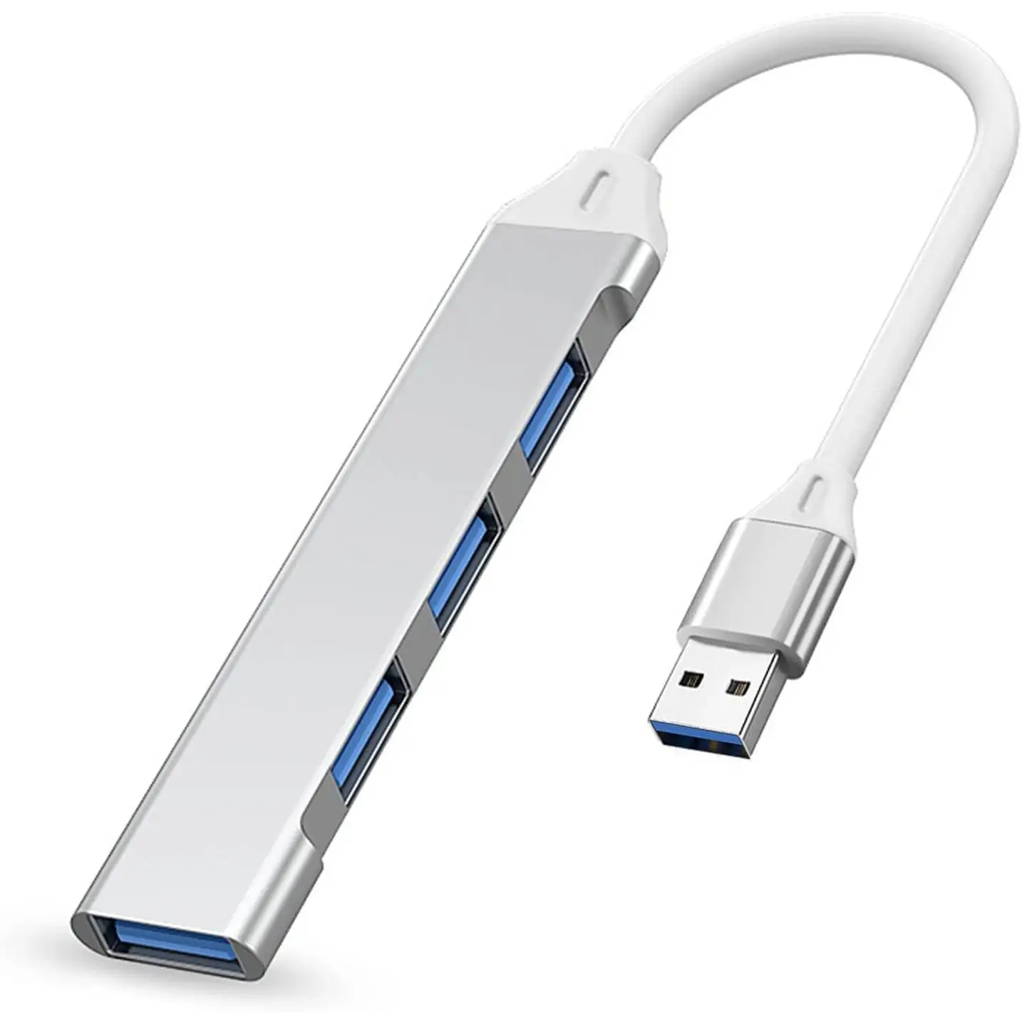 FGNS HUB USB 3.0 HUB x4 high-speed output ports multi-port expansion for PC, laptop, computer, Plug & Play Windows MacOS connection