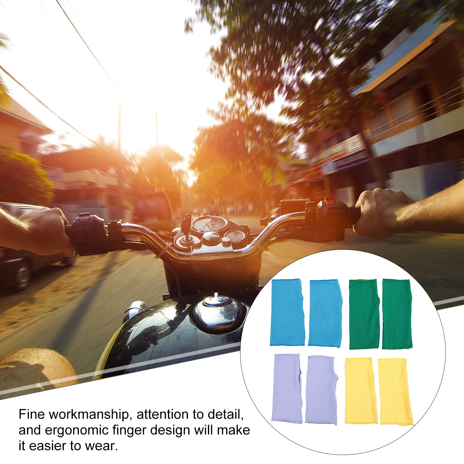 

4Pairs Outdoor Sun Resistant Gloves Half Finger Uv Protection Non Slip Lightweight Sun Proof Gloves Outdoor Sun-Resistant Glove