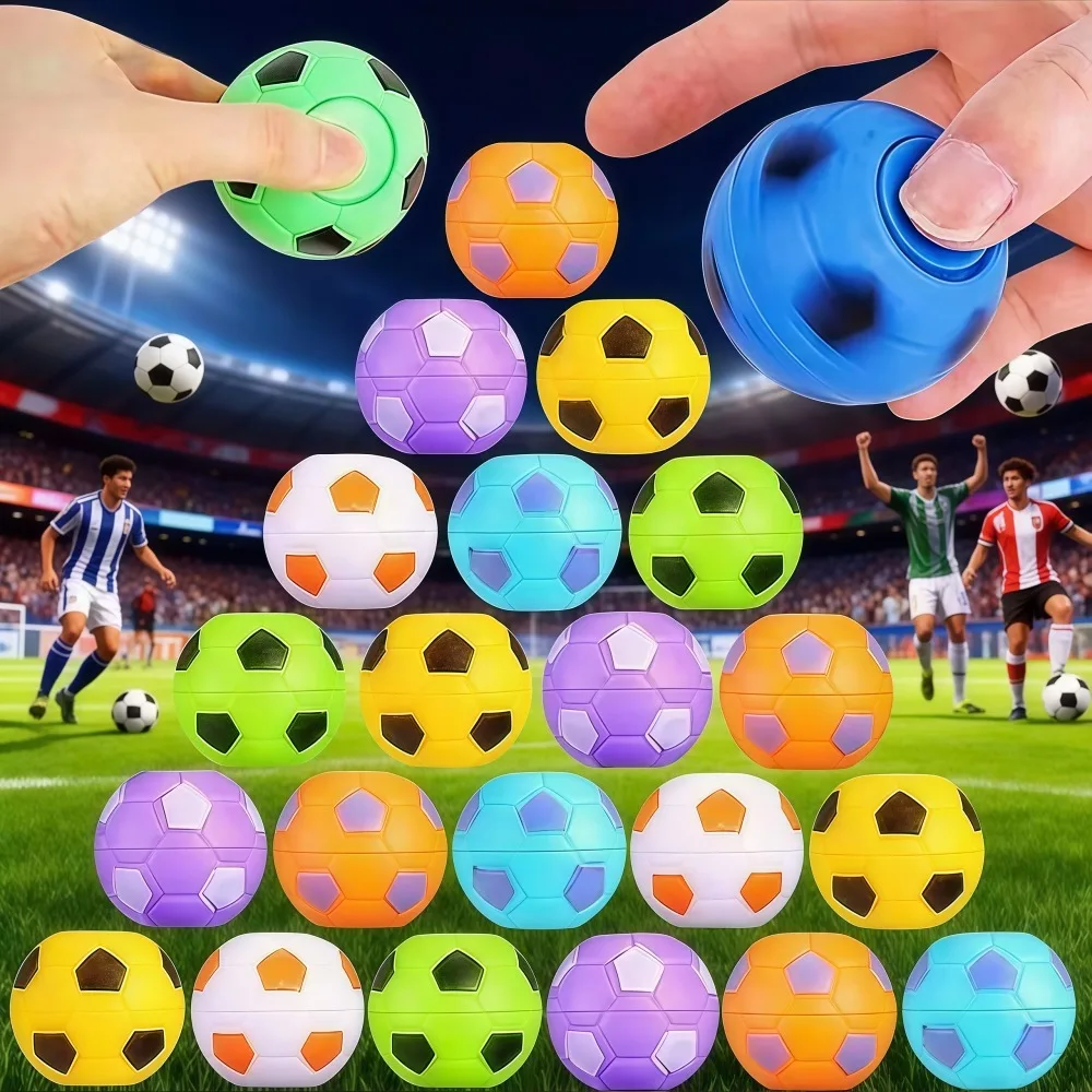 

12-36PC Fun 3.5-5cm Football Fidget Spinner Football Carnival Birthday Party Easter New Year Gift School Prize Gift Pack Filling