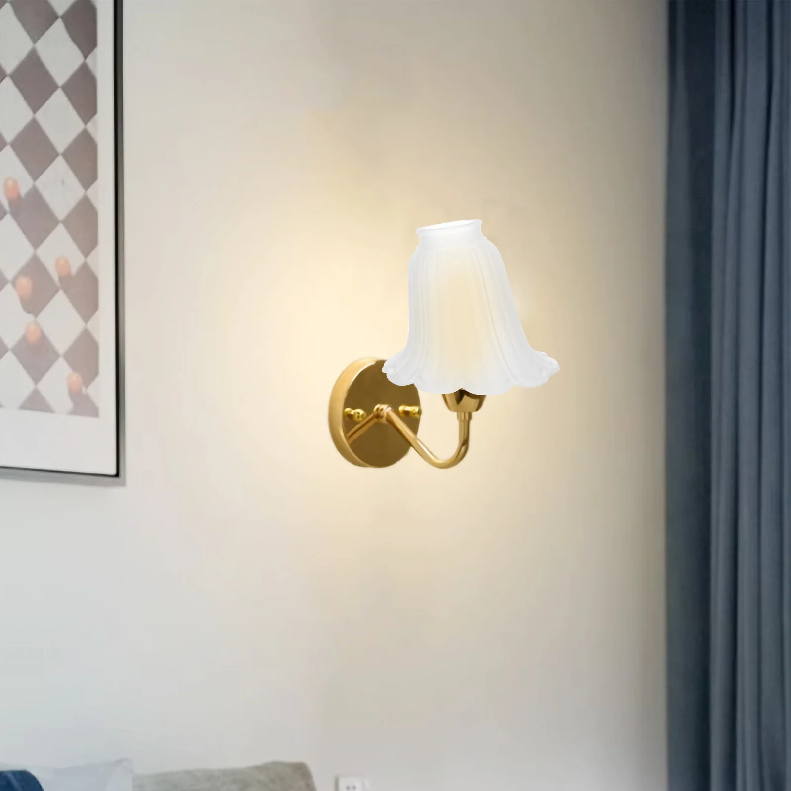 غطاء مصباح زجاجي فريد من نوعه، آمن وعملي للاستخدام طويل الأمد لتركيبات الإضاءة الزخرفية المنزلية، عاكس الضوء الصغير #3