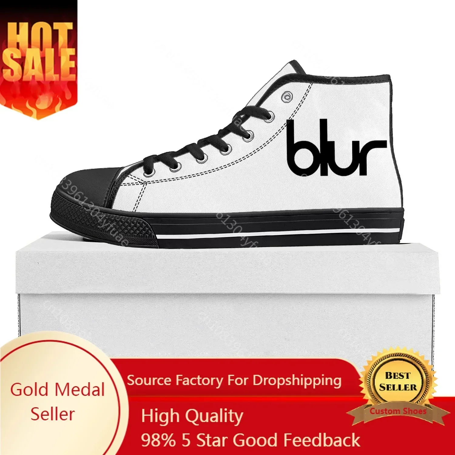 B-Blurs Rock Band High Top Sneakers Mens Womens B-Band High Quality Canvas Sneaker Fashion Casual Custom Made Shoes