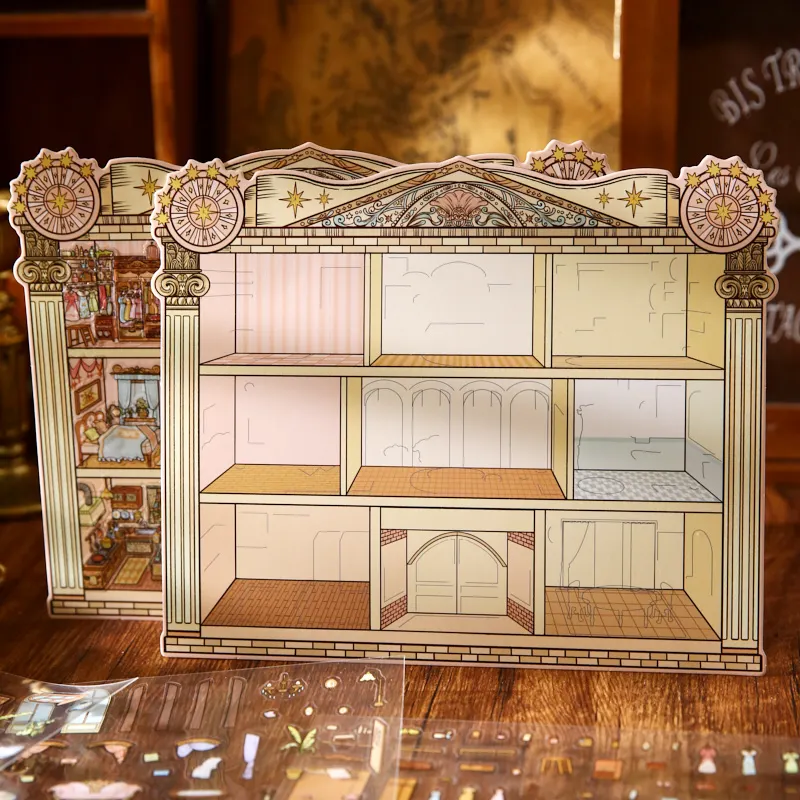 Mr. Paper 3Pcs/Pack Vintage Apartment Scene Sticker Set Starlight Mansion For Journal Scrapbooking DIY Decoration - view 6