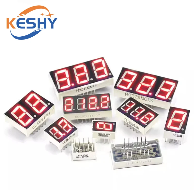 

5pcs Digital Tube Common Anode Cathode Red 1Bit 2Bit 3Bit 4Bit Digital Tube 0.28 0.36 0.4 0.56 Inch LED Display 7 Segment