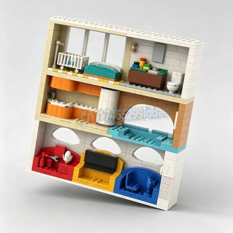 535PCS Modern Skyscraper Building MOC Model Custom Puzzle Creative Building Block DIY Assembly Architecture Toy Educational Gift