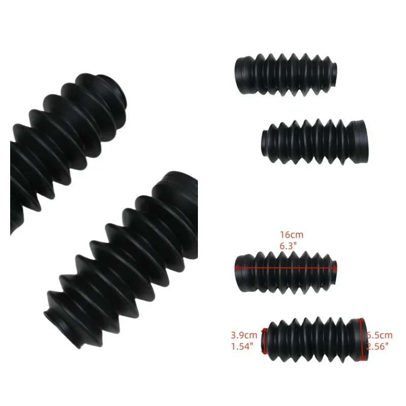 

Motorcycle 39mm Black Front Fork Dust Cover Boots Shock Absorber for Harley Universal