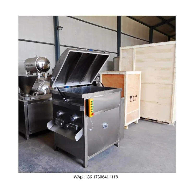 

Good reputation and long service life Vacuum double shaft 70L vegetable kimchi sauce liquid meat mixer