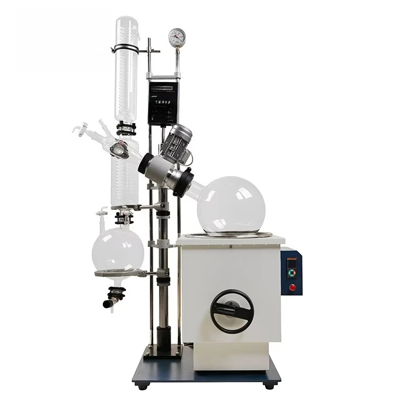 The Industrial Grade Manual Rotary Evaporator  is used for batch sample processing and is essential for chemical and essential
