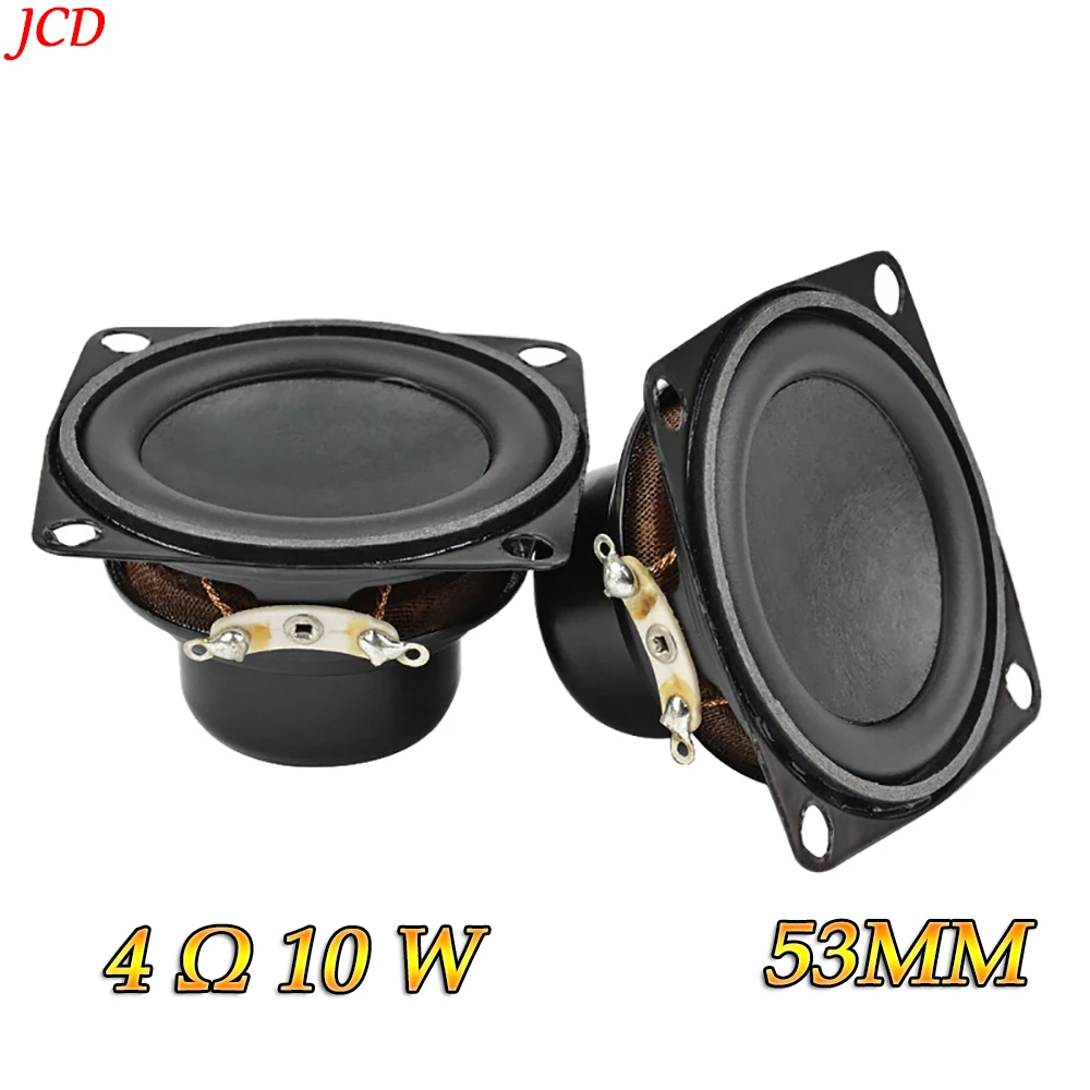 1Pcs 2 Inch Full Range Speaker 4 Ohm 10W Bluetooth Speaker 53MM Bass Speaker For Charge 3 Repair Multimedia Home Audio