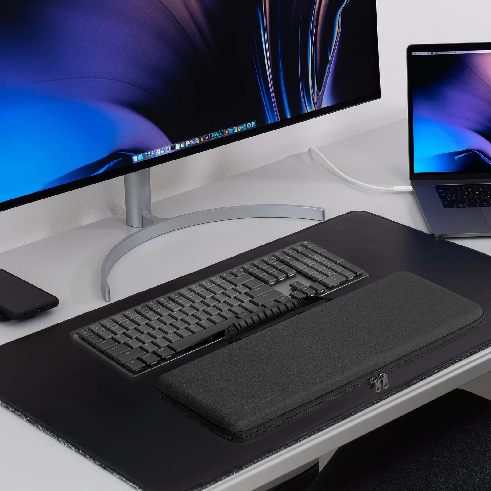 Geekria Full Size Keyboard Case Ersatz für Logitech MX mechanische kabellose beleuchtete Performance-Tastatur (grau)