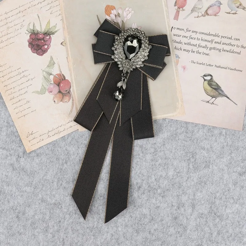 Hand Made Jungen Klassische Bowties Krawatte Band Strass Corsage Bowtie Krawatte Geschenke für Männer Hochzeit Formale Kleid Zubehör – Detail 8
