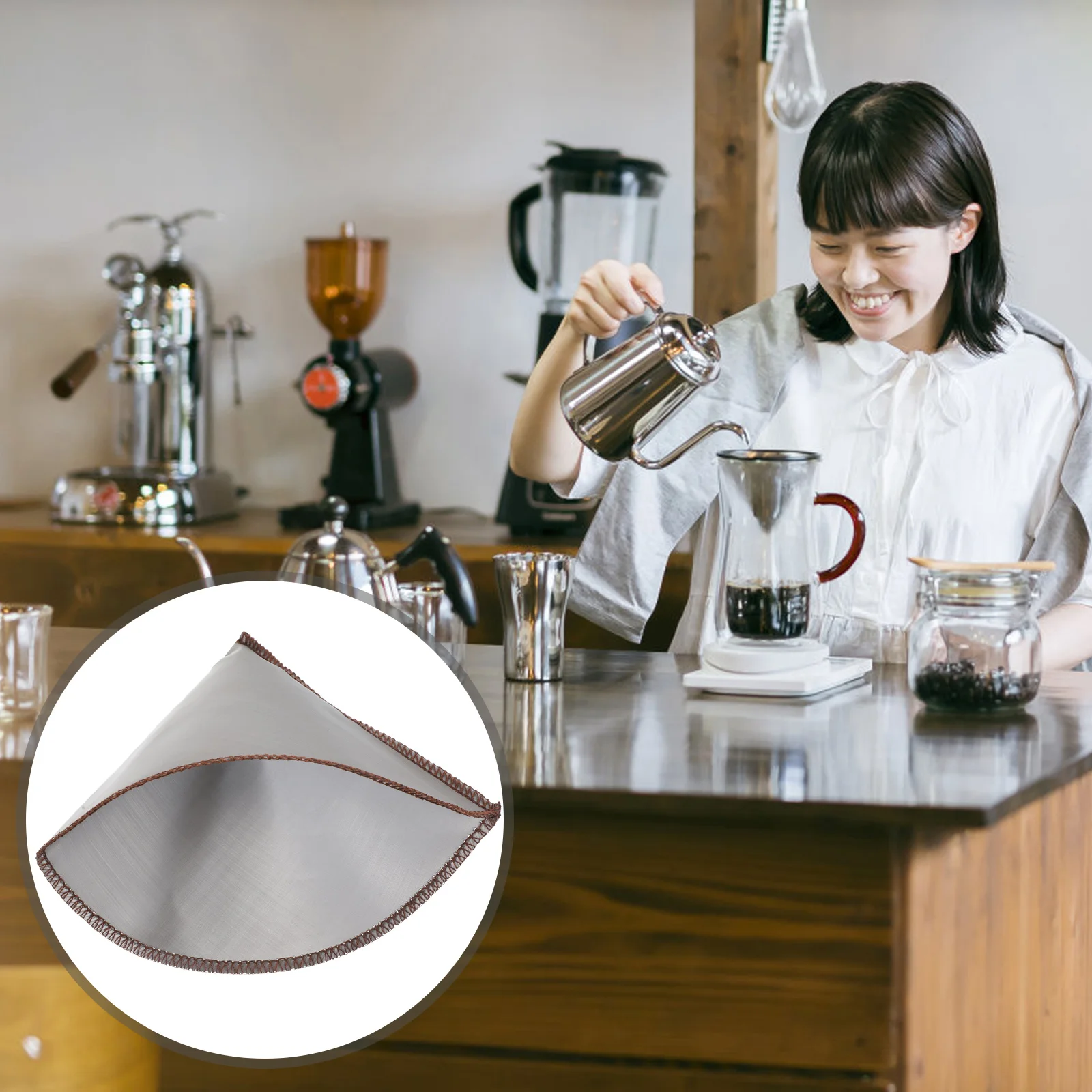 

Stainless Brewed Coffee Filter Fine Mesh Reusable 304 Grade Cone For 1 4 Cups Coffee Making Espresso Screen