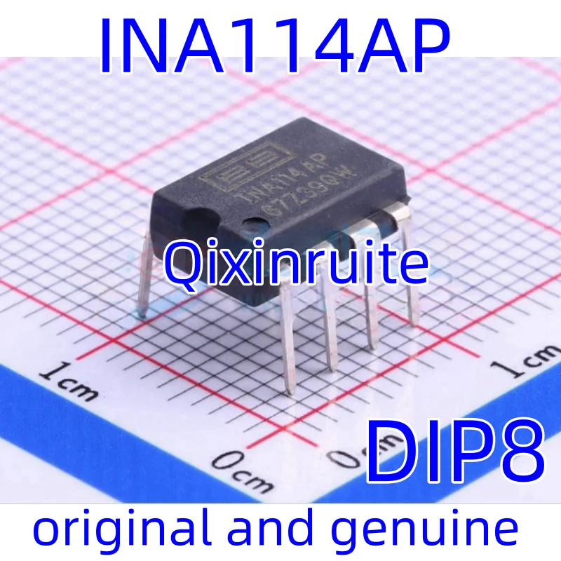 Qixinruite  Brand new original genuine INA114AP DIP8 single channel instrument amplifier