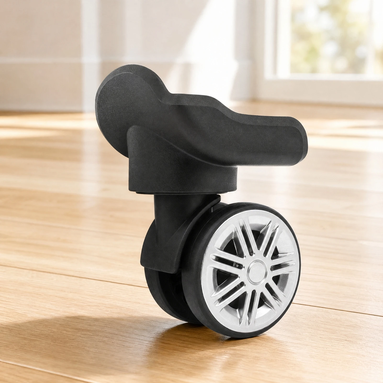 Luggage Replacement Swivel Caster Sturdy Suitcase Wheel with Swivel Assembly Luggage Wheel Replacement Black Repair Parts