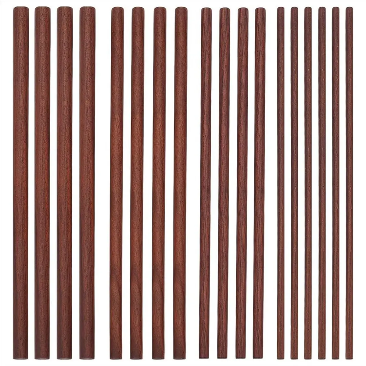 BHBL 18 قطعة 4 حجم الجوز وتد قضبان 11.8 بوصة طويلة وتد قضبان الخشب العصي 6/8/10/12 مللي متر ضياء غير مكتملة العصي المستديرة