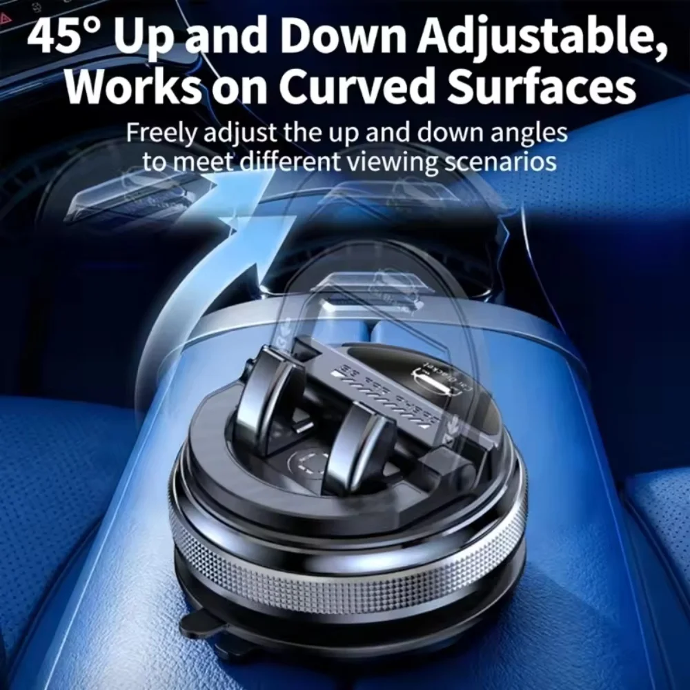 1PC Multi-Functional Car Phone Holder Vacuum Suction 360-Degree Rotation Automatic Lock Universal Horizontal Vertical Stand