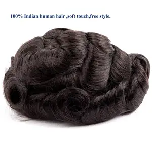 Herrenhaarprothese Perücke, 100% menschliche Haarperücken, männliche Prothese, 0,12-0,14 mm, injizierbare Haut, Perücke, 6 12 Hauptverkaufshaar Natural Hair Porto - №6