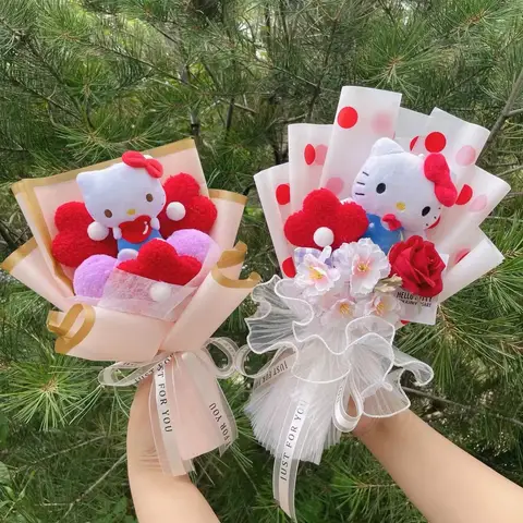 Плюшевая игрушка My Melody, Kuromi, Cinnamoroll, Kt Cat Keeppley — пример использования