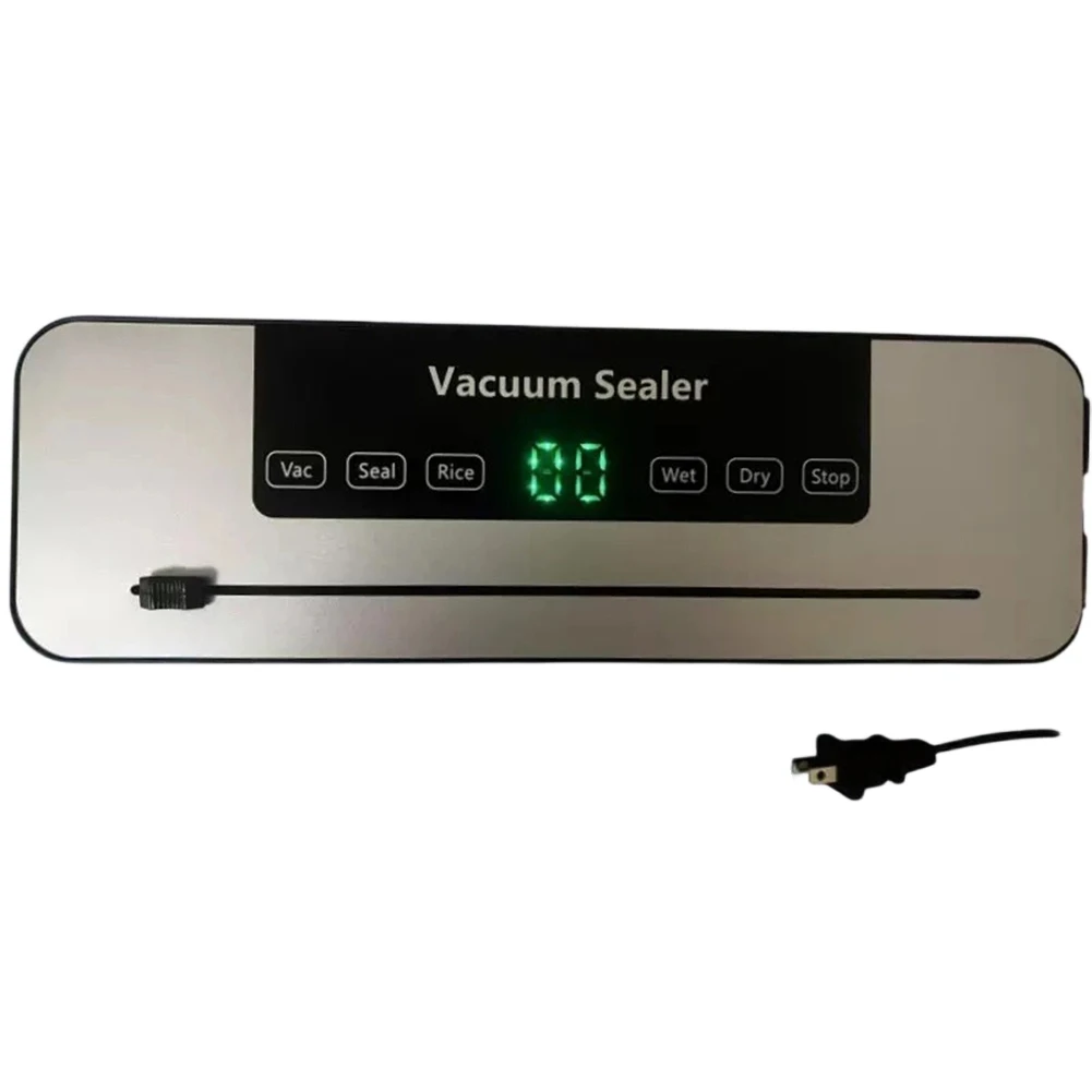6-in-1 For Food Vacuum Sealer Machine with Built-in Cutter Automatic Dry Wet Sealing Digital Timer 35 x 11 x 4.5 cm Size