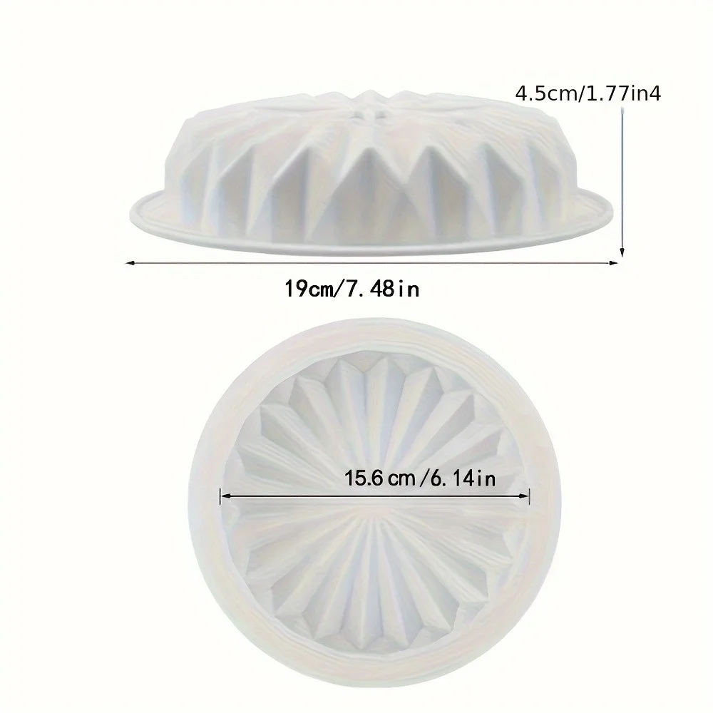 1pc silicone round lace mousse cake chocolate pudding cookie mold ice cube cake mold kitchen handmade DIY tools