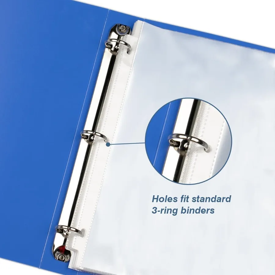 70Pack Sheet Protectors Clear Heavy Duty Plastic Page Protectors for 3 Ring Binder Top Loading Sheet Protectors 8.5 x 11 for Ph