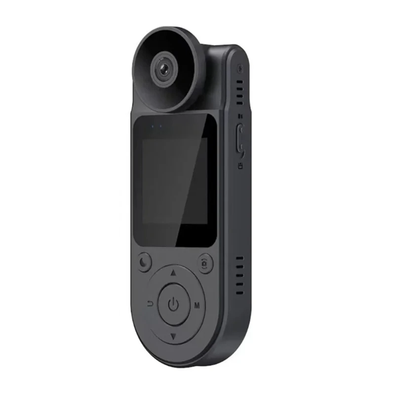 Mini câmera FULL-HD 1080P Bodycam 180 °   Câmera DV esportiva ajustável Gravador de aplicação da lei ao ar livre Câmera de visão noturna