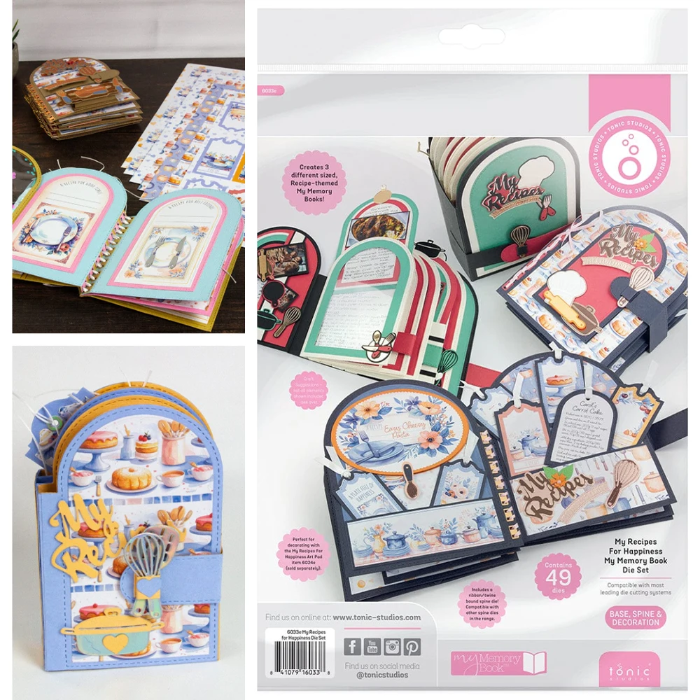 

My Recipes for Happiness Metal Cutting Dies for DIY Scrapbooking Crafts Die Cuts Stencils Maker Photo Album Template Handmade