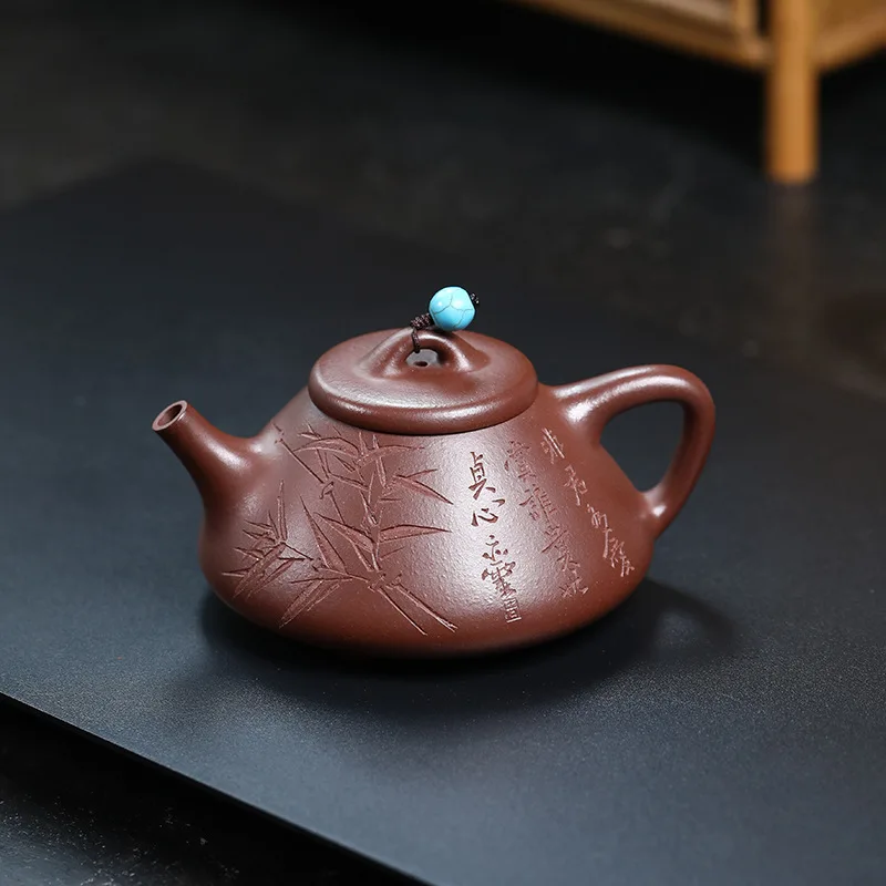 Handmade Purple Qingfeng Ziyi Stone Yixing Original Mineral Clay Pot Single-Person Teapot Tea Set Accessories Wholesale