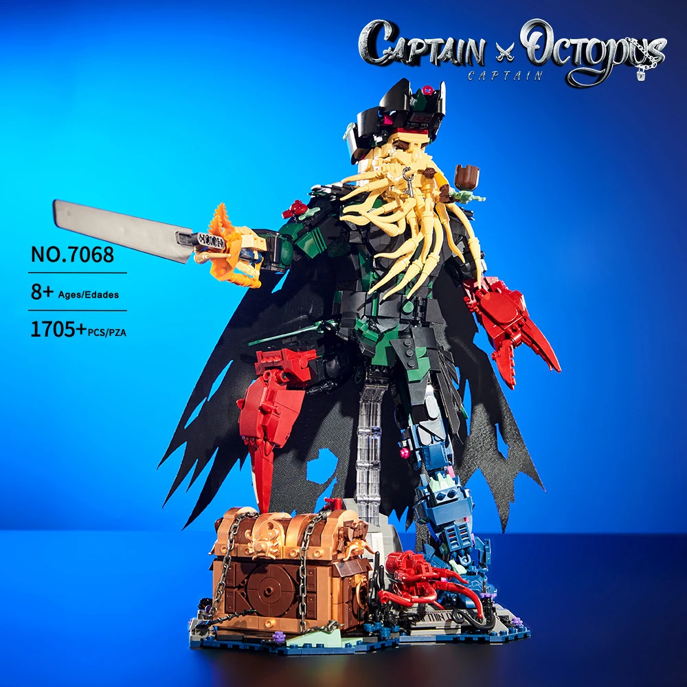 

Idea Pirate Movie Figures Building Block Davy Jones Brick Captain Octopus Model Sets Construction Toy Collection For Gifts