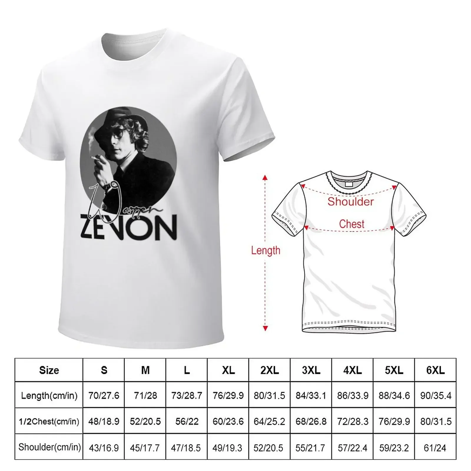 Warren Zevon T-Shirt graphics basketball graphic tees oversized t shirts for men