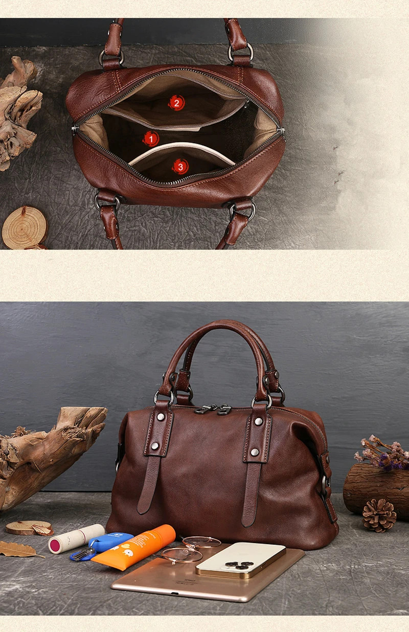 Nesitu جودة عالية خمر رمادي أحمر القهوة البني جلد طبيعي المرأة حقيبة يد أنثى حقائب اليد سيدة الكتف حقيبة ساعي M5699