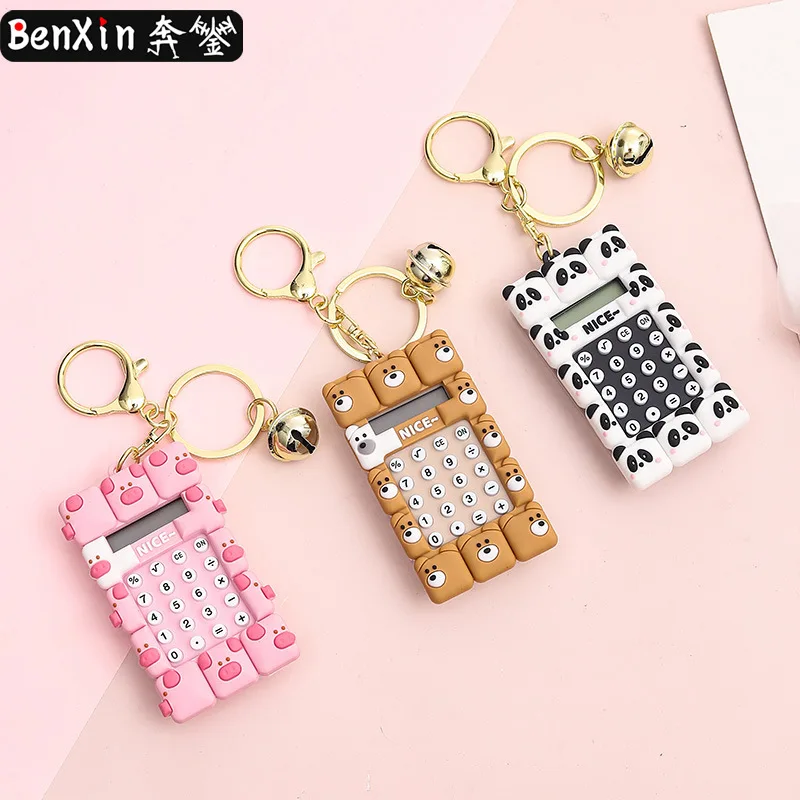 Miniso Llavero con calculadora creativa, colgante de juguete multifuncional, colgante de mochila personalizado