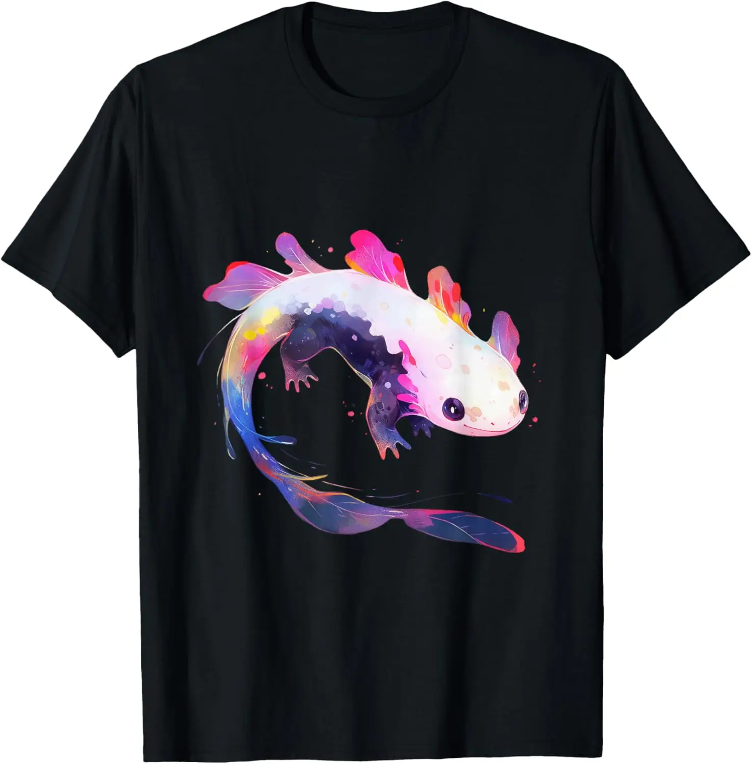 

Colorful Axolotl Illustration Animal Graphic T-Shirt