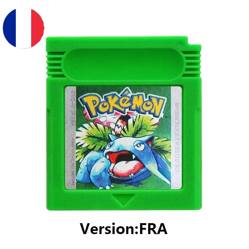 GBC-Spielkassette Pokemon Blau Kristall Gold Grün Rot Silber Gelb mit Mehrsprachiger 16-Bit-Videospielkonsolenkarte