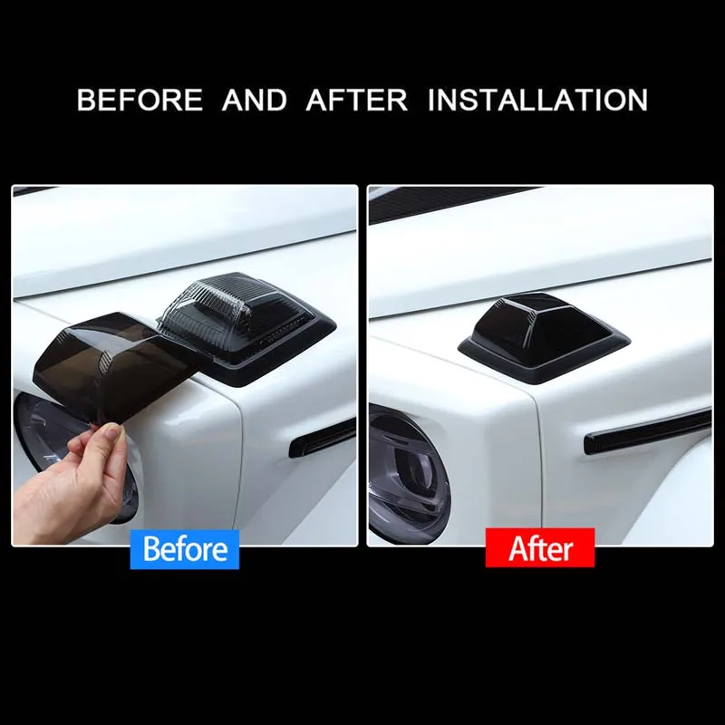 Smoked Black Front Turn Signal Lamp Casing For Mercedes-Benz G-Class W463 2019-2025 Auto Exterior Styling Accessories