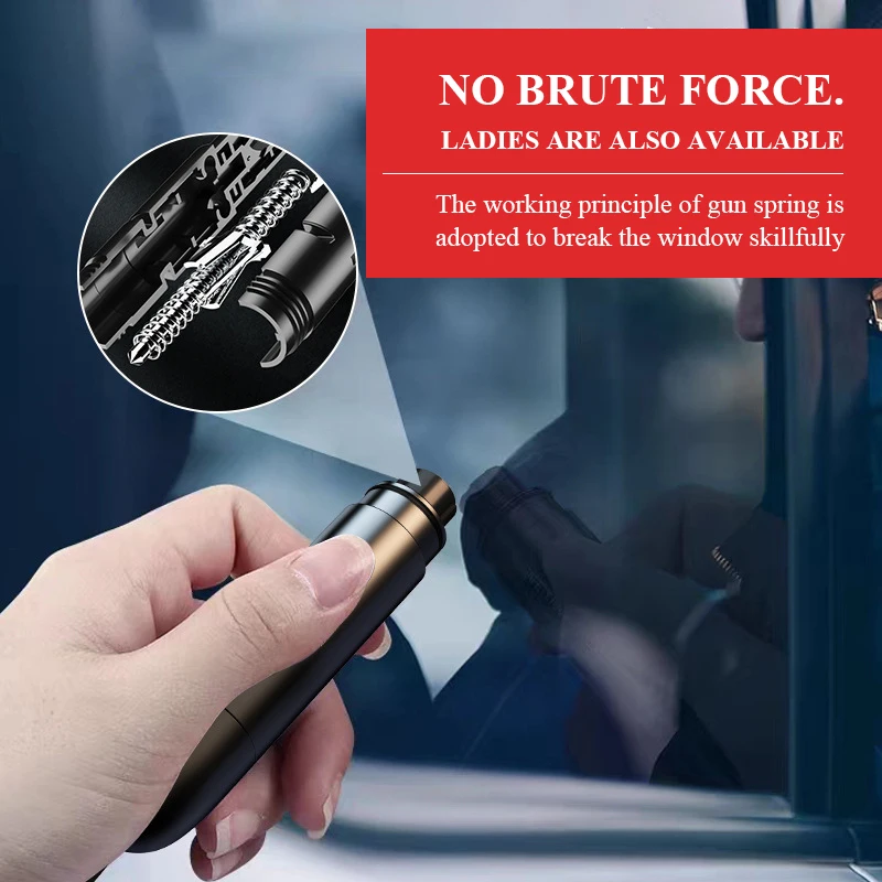 Car Safety Hammer,Safetyhammer Window Breaker,Hammer Seat Belt Cutter with Holder - Emergency Escape Tool for Rescue, Disaster