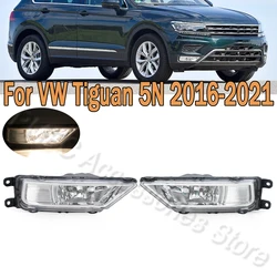 Fog Light Car Front Bumper Fog Lamp With Bulb Halogen For VolksWagen VW Tiguan 5N 2016 2017 2018 2019 2020 2021 5NA941061
