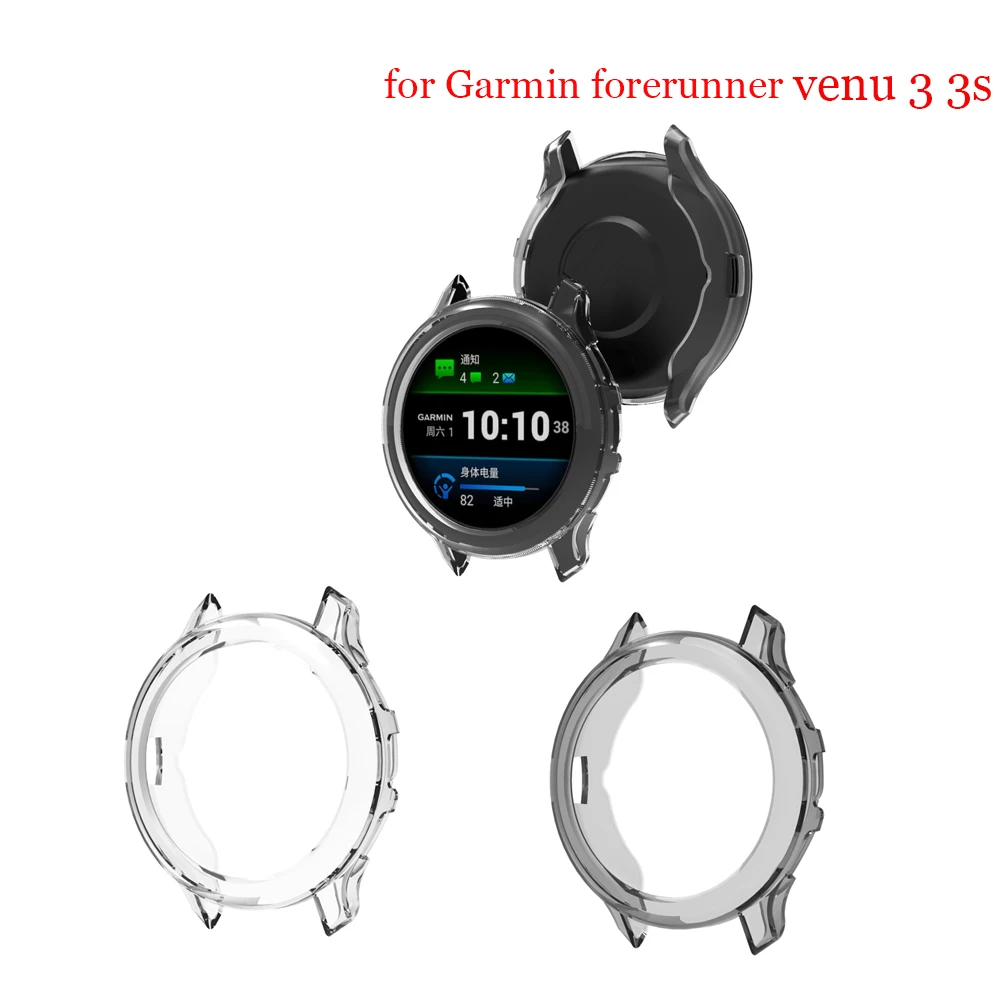 

Slim Soft Transparent TPU Watch Case Cover For For Garmin Venu 3 3S Watch Silicone Bumper Protector Shell