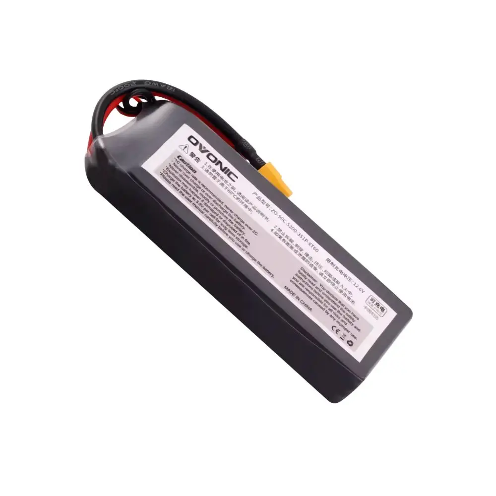 Batterie Lithium-ion OVONIC 2S 3S 4S 90C 800mAh-7000mAh, avec connecteur XT60/T, adaptée aux véhicules multi-rotor et RC.