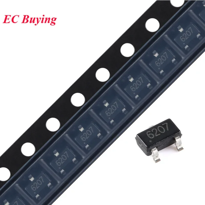 20 個/10 個 CC6207ST SOT-23 CC6207 6207 SOT23 全極性ラッチングマイクロパワーホール効果スイッチセンサー IC チップ