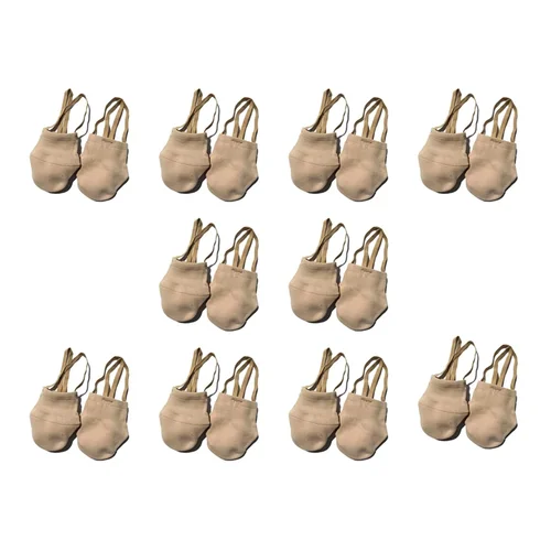 Imagen 1 del producto 5/10 pares de zapatos de malla para gimnasia rítmica, medias medias suaves, zapatos de suela blanda de competición tejidos, zapatos de baile elásticos para proteger