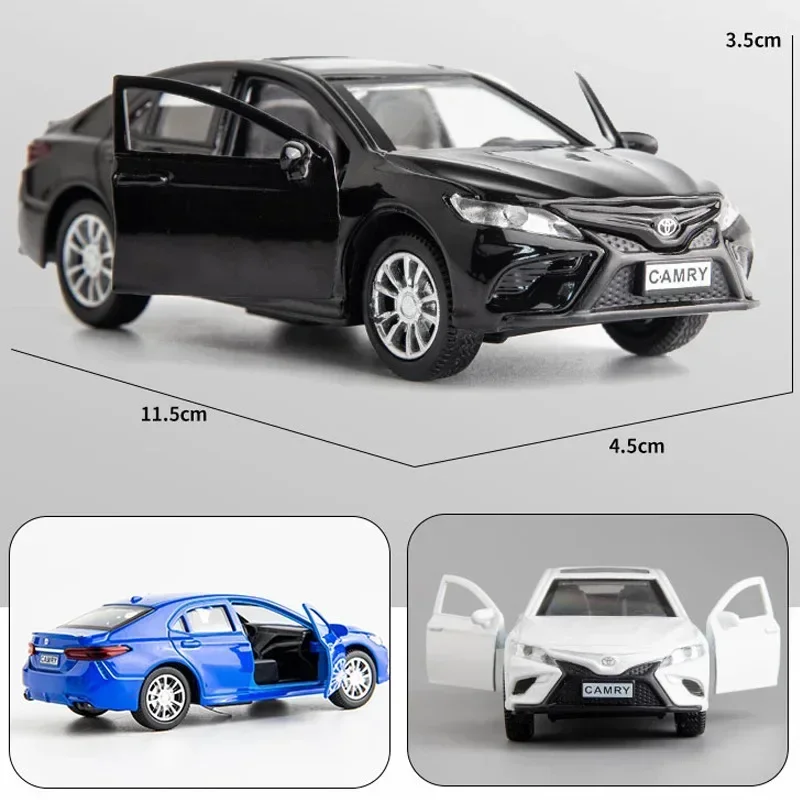 1:36 Camry Alloy Car Model Pull Back Car Model Metal Toy Ornaments Gifts G18