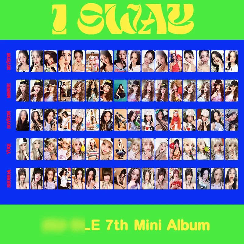 8pcs/set KPOP GIDLE New Album I SWAY Solo Small Card LOMO Card MINNIE SHUHUA YUQI HD Girl Collection Gift Postcard Photo