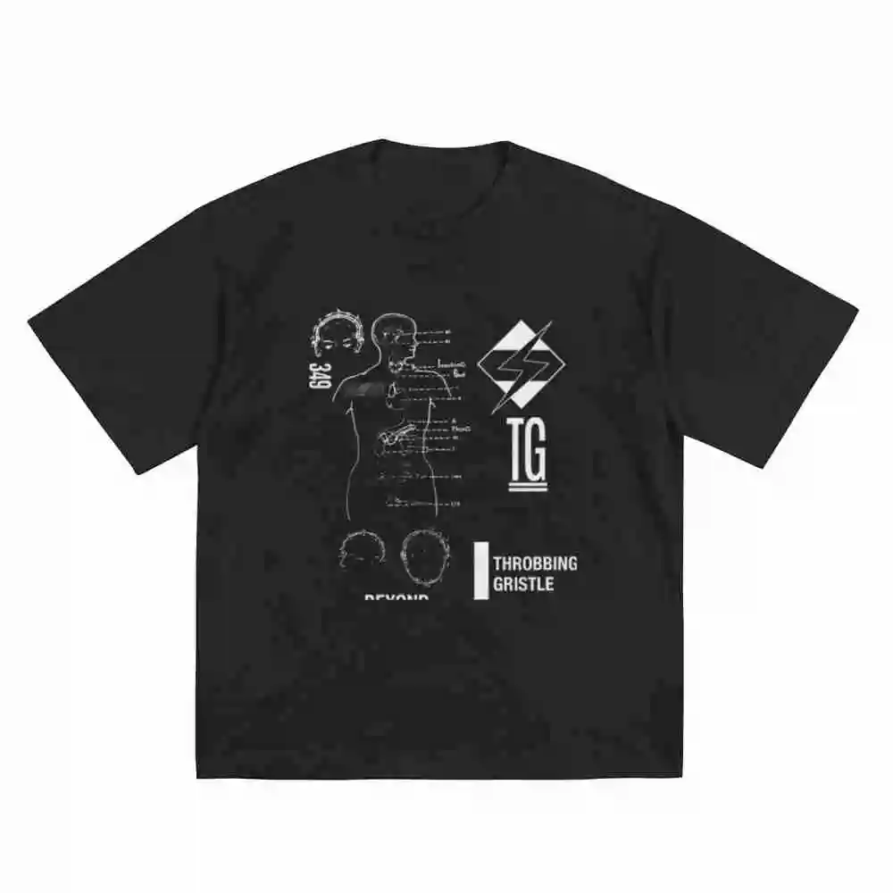 Throbbing Gristle Psychic TV Coil Current 93 Cabaret Voltaire Short Sleeve Tee 100% Cotton T-Shirt