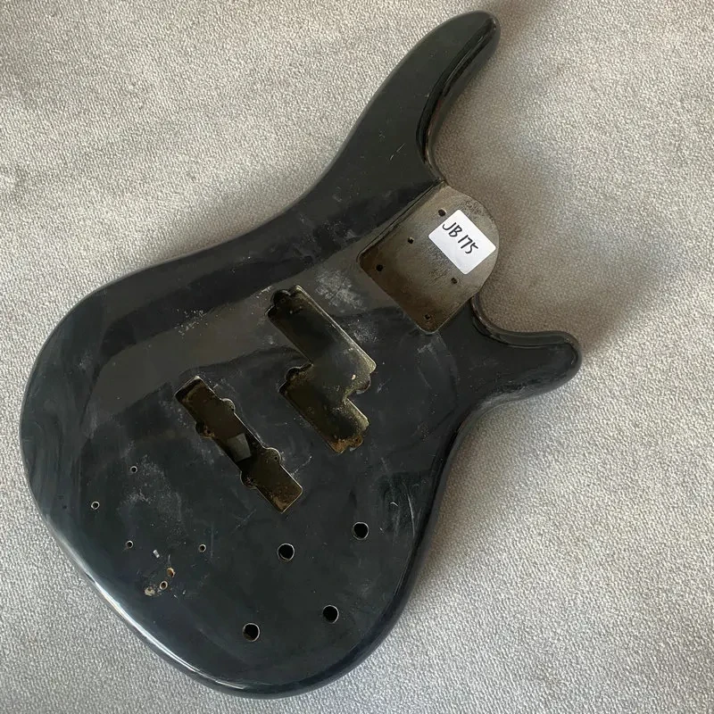 JB175 Black Color 5 Or 6 String Electric Guitar Bass Body Solid Wood Right Hand Active PJB Pickups Paints Scratch DIY&Replace