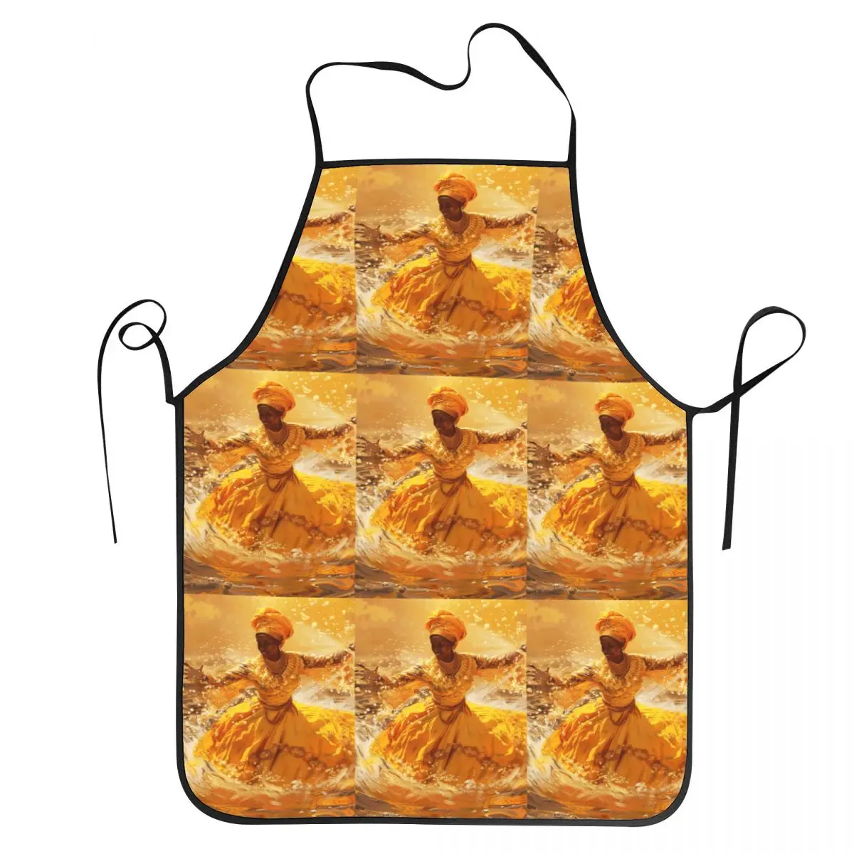 Oshun Yoruba Goddess Art Apron Chef Cooking Tablier Sleeveless Bib Kitchen Cleaning Pinafore for Women Men Painting