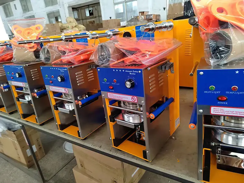 Mesin Penutup Gelas Semi-Otomatis untuk Meja Kerja 95/75mm |   Untuk Gelas Plastik 8oz 12oz 16oz 20oz |   Penyegelan Cepat untuk Toko Minuman