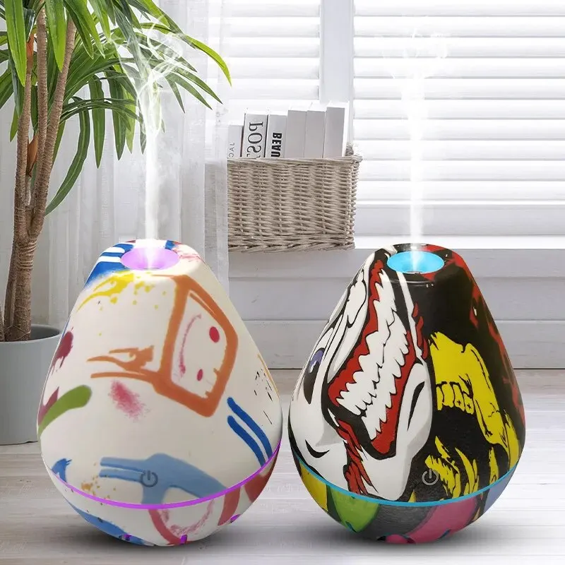 مرطب ضوء محيطي ملون USB إبداعي ، مرطب هواء ضباب بارد للاستخدام المنزلي والمكتب ، جديد