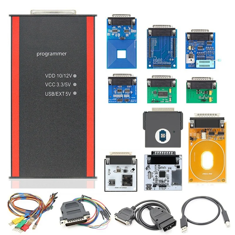 IPROG Pro V87 Full Set ECU Key Programmer Iprog+ Eeprom IMMO Car Radio Reset Dashboard Kilometer DIGIPROG 3 Carprog