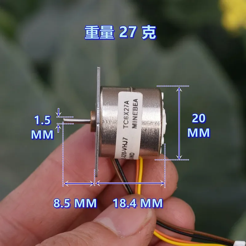 PM20L-020-VHJ7 اليابانية (MINENEA) مرحلتين أربعة أسلاك 20 مللي متر محرك متدرج مع 12 تروس الأسنان زاوية الخطوة 15 درجة