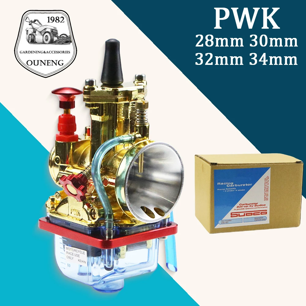 

PWK 28mm 30mm 32mm 34mm For 2-stroke 4-stroke Keihin Dirt Bike ATV Racing 125-250cc Motorcycle Carburetor Motors Golden Color